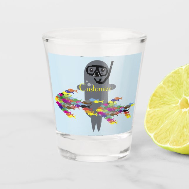 Copo De Shot Cinza Seal Thunder_Cove (Frente)