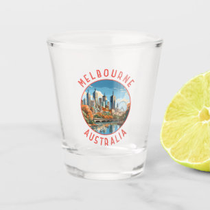 Copo De Shot Círculo Retro Distresso da Austrália Melbourne
