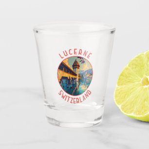 Copo De Shot Círculo Retrovisso da Suiça de Luzerna