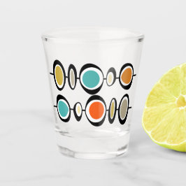 Copo De Shot Círculos Funsos Meio século de Laranja Turquesa