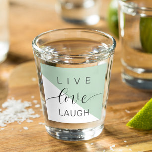 Copo De Shot Citação de Mensagens de Motivação Positiva do Live