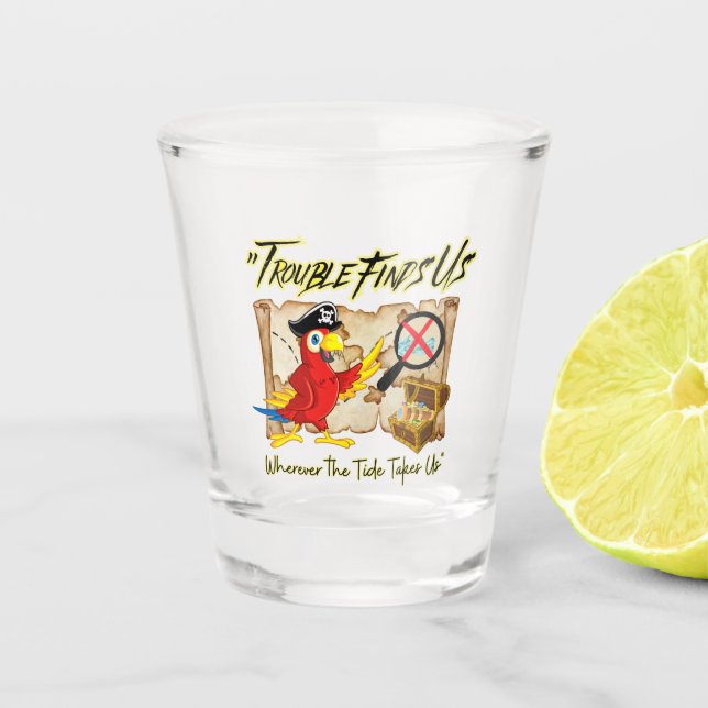 Copo De Shot citação de papagaio-pirata (Frente)