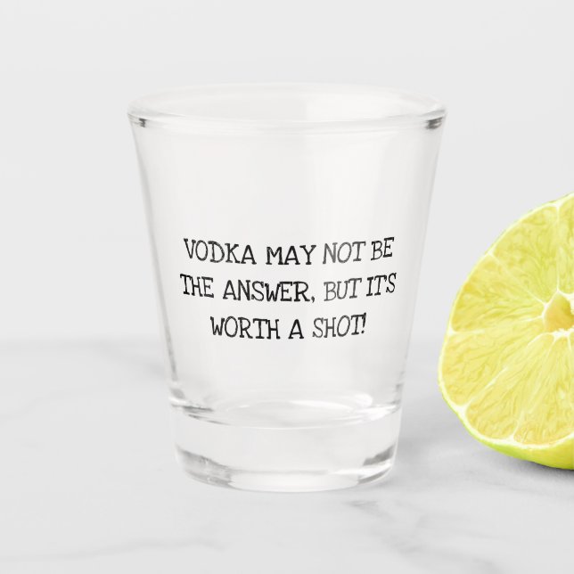Copo De Shot Citação engraçada de bêbado | Vodka (Frente)