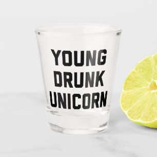 Copo De Shot Citação Engraçada do Bebado Unicorn