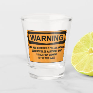 Copo De Shot Citações de advertência engraçadas do bebendo 