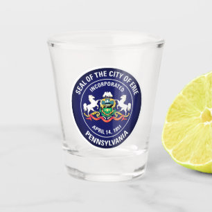 Copo De Shot City Seal de Erie, Pensilvânia