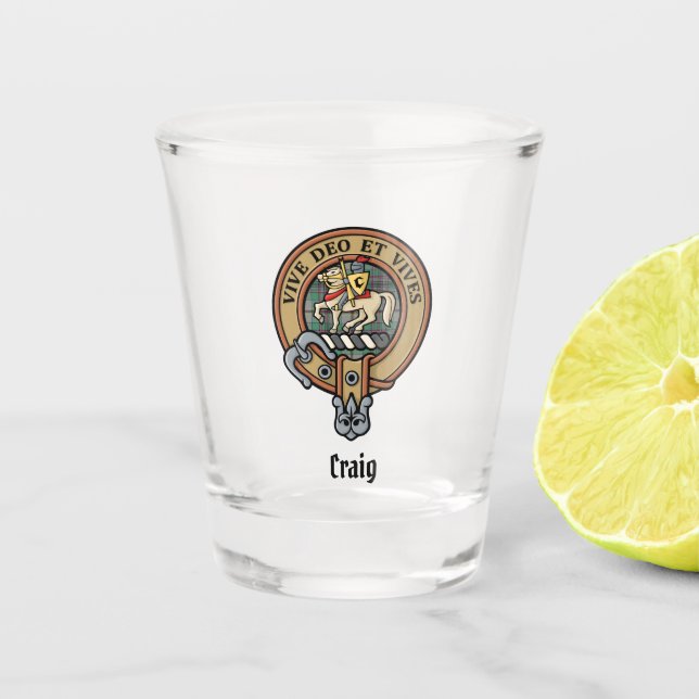 Copo De Shot Clan Craig Crest Shot Glass (Frente)