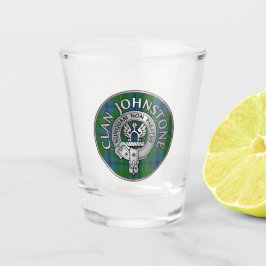 Copo De Shot Clan Johnstone Crest & Tartan Shot Glass