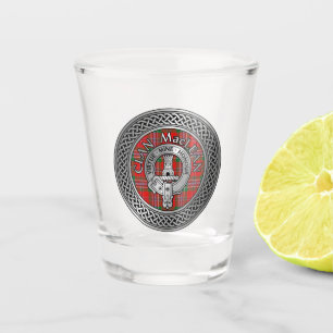Copo De Shot Clan MacLean Crest & Tartan Knot Shot Glass