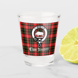 Copo De Shot Clan Nesbitt Crest Crachá & Tartan