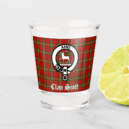 Copo De Shot Clan Scott Crest Crachá & Tartan