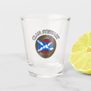 Copo De Shot Clan Stewart Tartan Knot & Flag