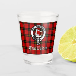 Copo De Shot Clan Wallace Crest Crachá e Tartan