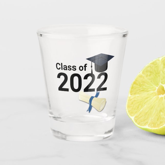 Copo De Shot Classe elegante do ano de graduação de 2022 (Frente)