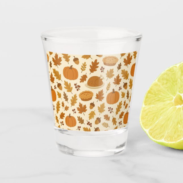 Copo De Shot Classic Thanksgiving patterned  (Frente)