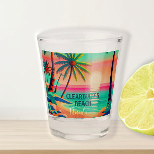 Copo De Shot Clearwater Beach Florida Tropical Palm Tree 1950s