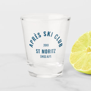 Copo De Shot Clube Après Ski Vermelho Naval Estilo Vintage Fest