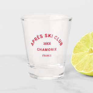 Copo De Shot Clube Après Ski Winter Red Brasão de Estância de E