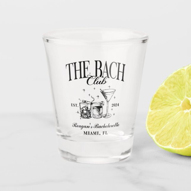 Copo De Shot Clube de Bach Personalizado Despedida de Solteira  (Frente)