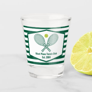 Copo De Shot Clube de Tênis Listrado Verde Personalizado