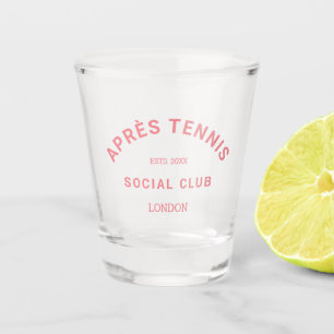 Copo De Shot Clube Social de Tênis Après Pink Crest Personaliza