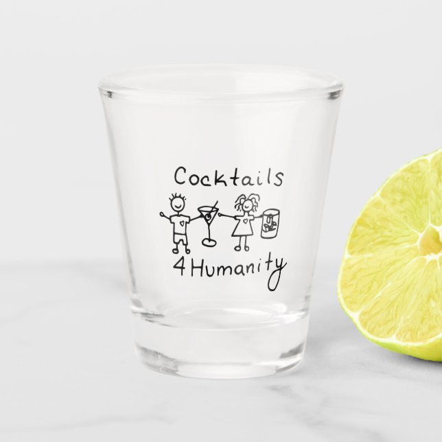 Copo De Shot Cocktails4Humanity Shot Glass (Frente)