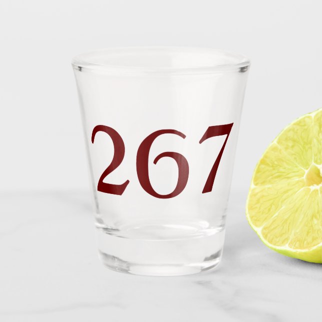Copo De Shot Código de área 267 (Filadélfia) (Frente)