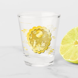 Copo De Shot Coelho da Lua Dourada do Festival de outono do méd