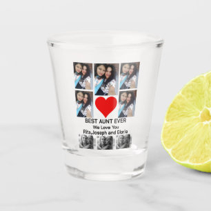 Copo De Shot Colagem de Fotografias Personalizada da Melhor Tia