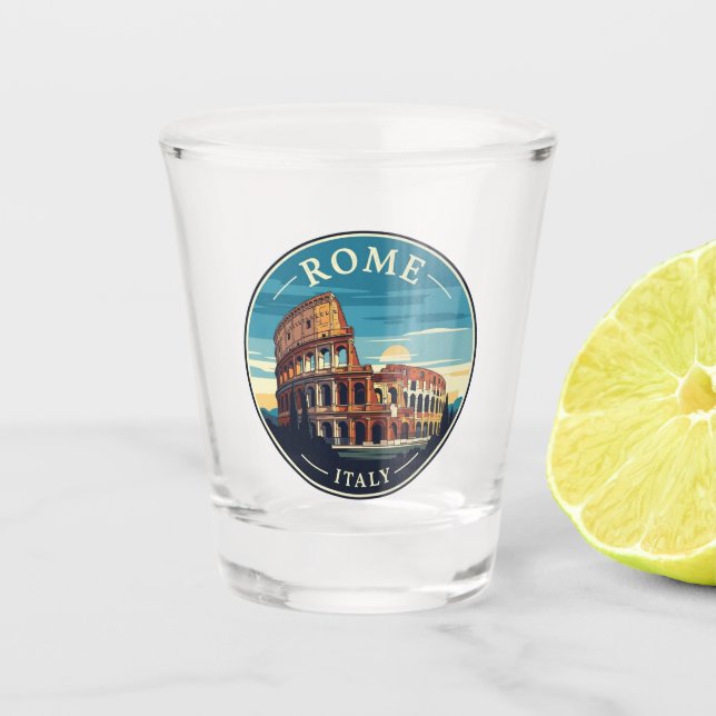 Copo De Shot Coliseu de Roma Itália (Frente)
