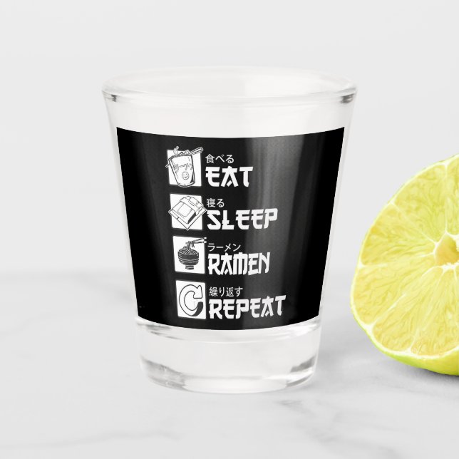Copo De Shot Coma animação de sono Repetir Presente Idea Cospla (Frente)