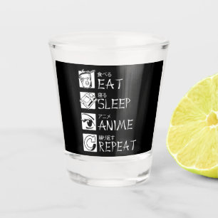 Copo De Shot Coma anime adormecido Repetir presente Ideia Cospl