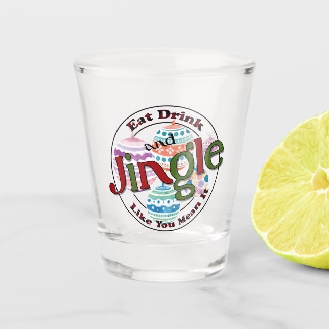 Copo De Shot Coma Bebida e Jingle (Frente)