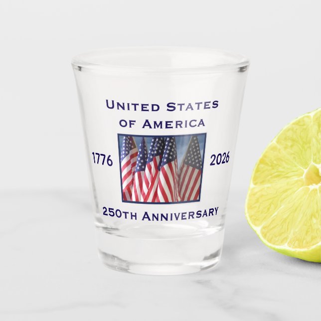 Copo De Shot Comemoração de 250º Aniversário dos EUA  (Frente)