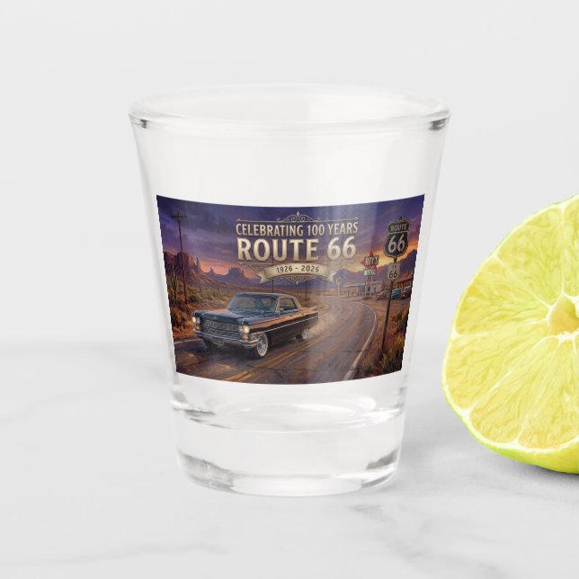Copo De Shot Comemorando 100 Anos: Rota 66  (Frente)