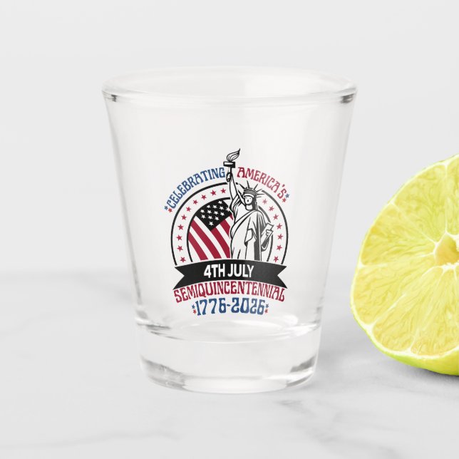 Copo De Shot Comemorando o Semiquincentenário da América (Frente)