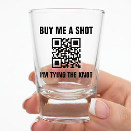 Copo De Shot Compre-me um Tiro Código QR Festa de Despedida de 