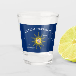 Copo De Shot Conch Republic Flag Key West Florida