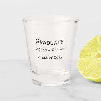 Copo De Shot Congratulations graduate name class of 20XX type w
