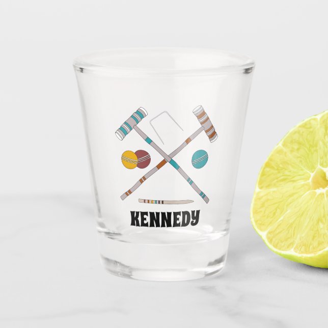 Copo De Shot Conjunto Croquet, Jogos de Lâmina Personalizados (Frente)