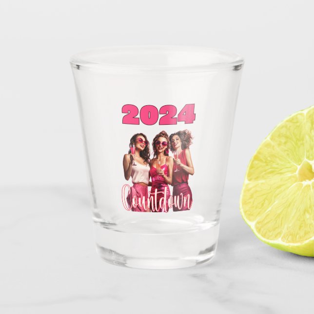 Copo De Shot Contagem decrescente de 2024 (Frente)