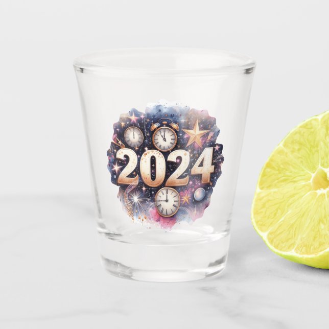 Copo De Shot Contagem decrescente de 2024 (Frente)