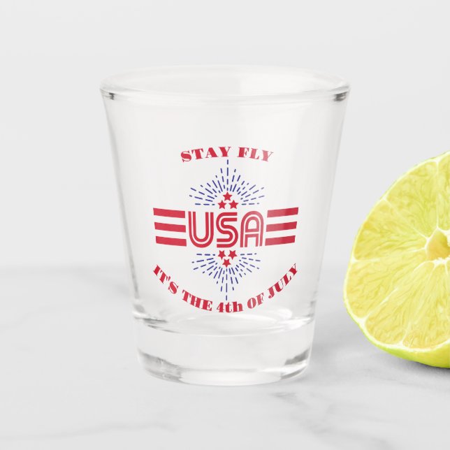 Copo De Shot Continue voando é 4 de julho (Frente)