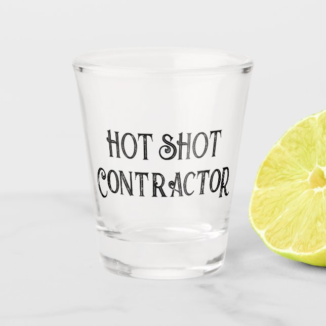 Copo De Shot Contratado de hot | Vidro De Presente Engraçado (Frente)