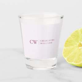 Copo De Shot Copo para Shot Personalizado Rosa com Nome Monogra