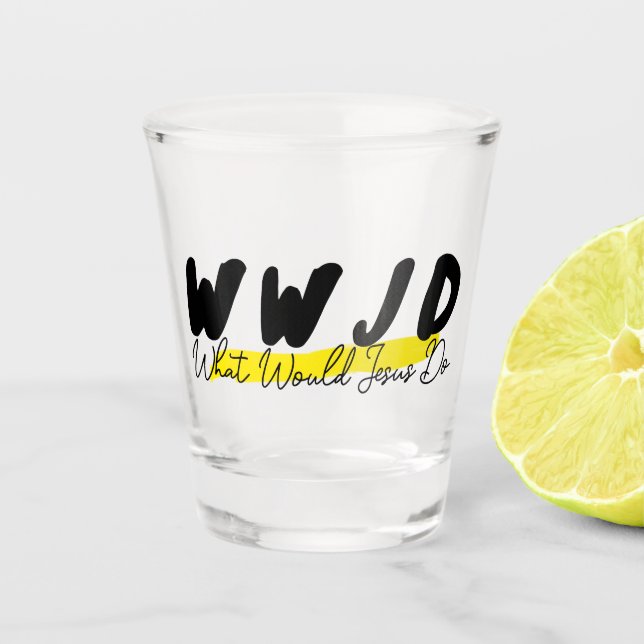 Copo De Shot Copo para Shot WWJD – “O Que Jesus Faria” (Frente)