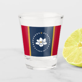 Copo De Shot Copo shot patriótico com a bandeira do Mississippi