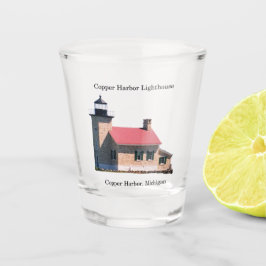 Copo De Shot Copper Harbor Lighthouse, vidro