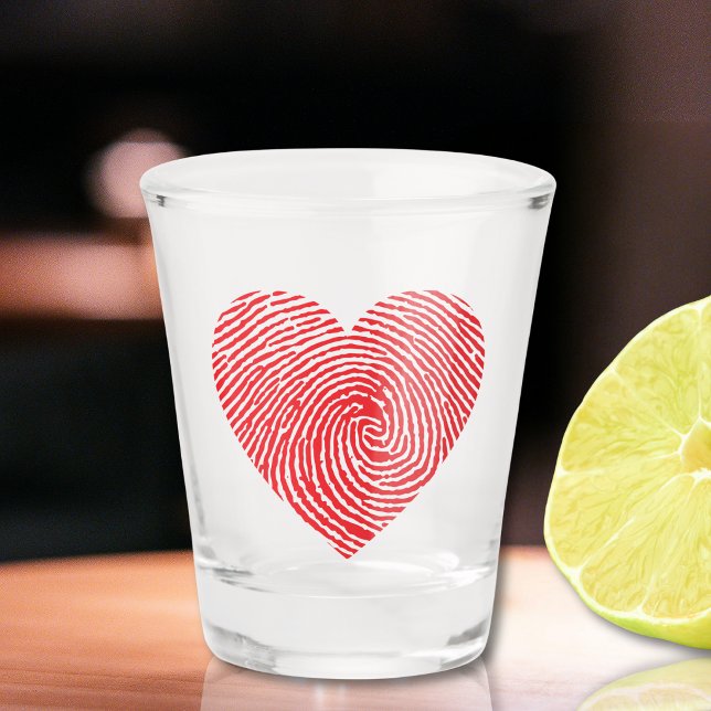 Copo de Shot Coração com Digital Vermelha (Criador carregado)