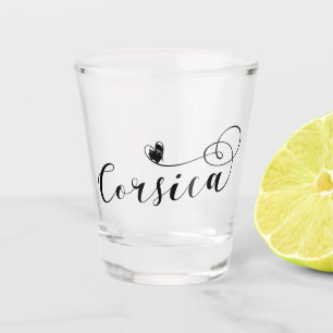 Copo De Shot Coração da bandeira de Córsega, Corsican, Franc